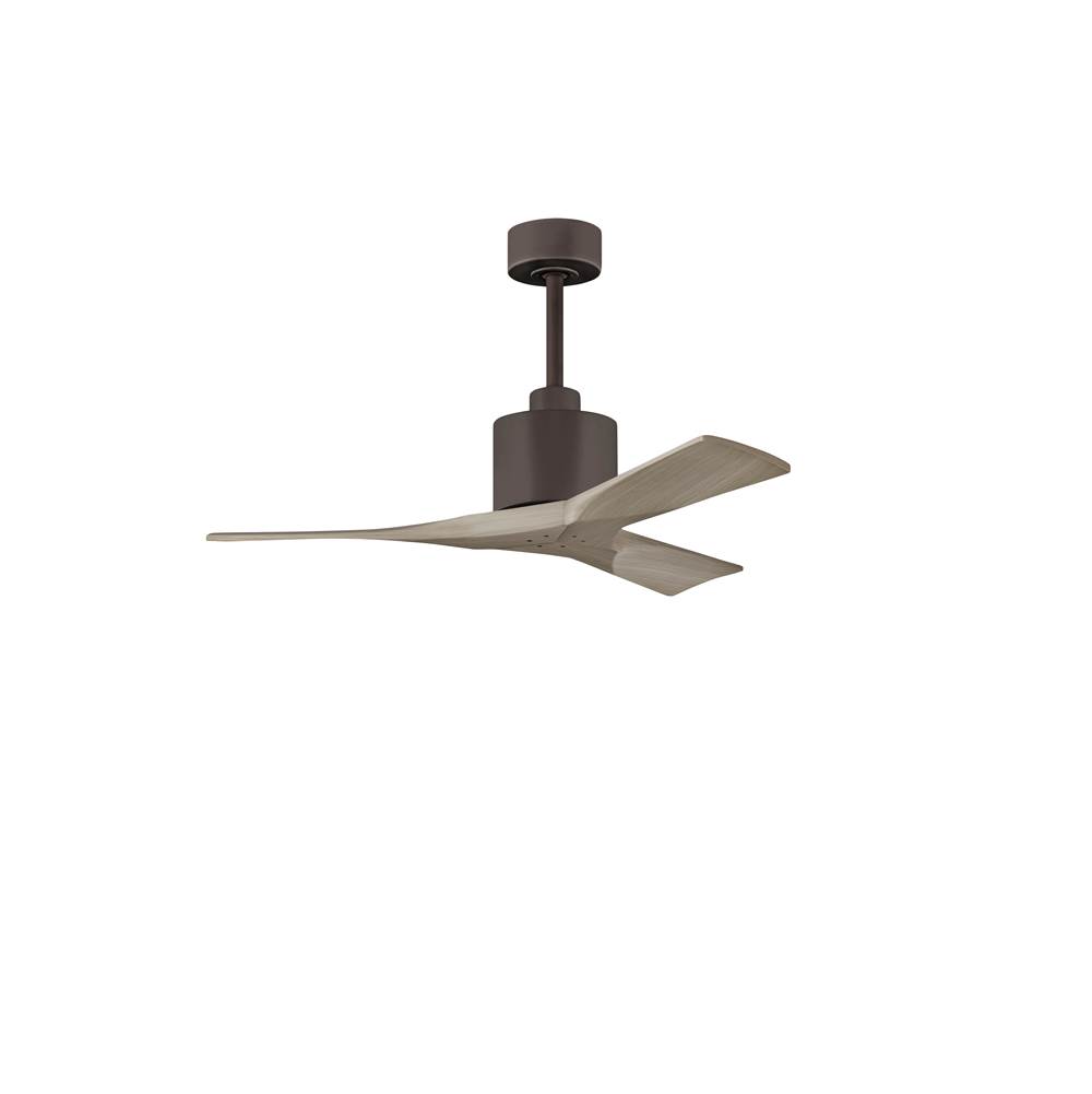 Matthews Fan Company Nan 6-speed ceiling fan in Textured Bronze finish with 42'' solid gray ash tone wood blades