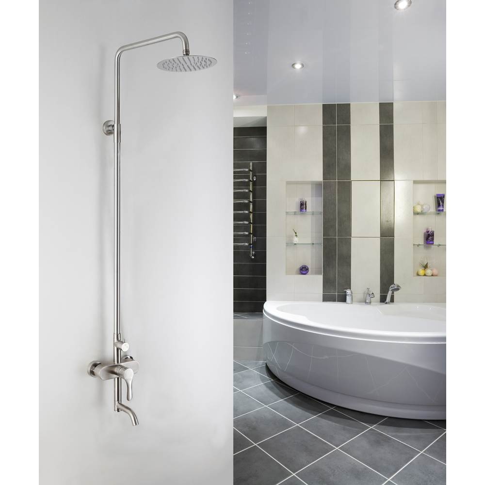 Ztrends Carol Creek Outdoor Shower With Exposed Pipes In 304 Stainless